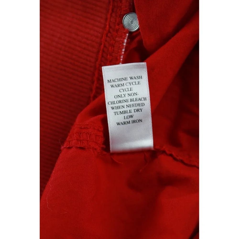 Dash Shorts Womens L Red Pull On Cotton Blend Drawstring Casual Ribbed Waistband